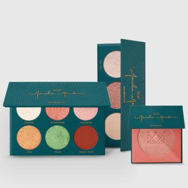 KIT PALETA DE SOMBRAS + PALETA DE ILUMINADORES+ BLUSH MARíLIA MENDONçA BY OCéANE (3 PRODUTOS)