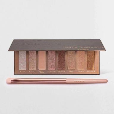KIT PALETA DE SOMBRAS GLOW TO GO NáDIA TAMBASCO BY OCéANE + PINCEL (2 PRODUTOS)