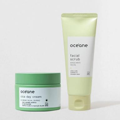 Kit Creme Facial Diurno Cica + Esfoliante Facial (2 Produtos) Não