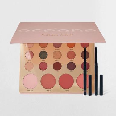 KIT LáPIS DE OLHOS MARROM + LáPIS DE OLHOS PRETO + PALETA CELEBRATE OCéANE EDITION (3 PRODUTOS) - xpto