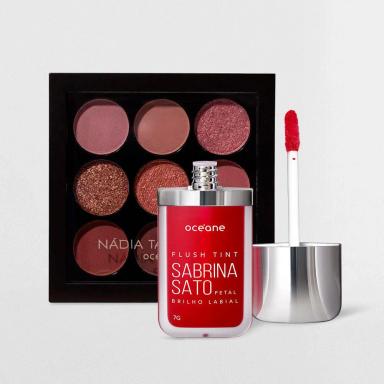 Kit Paleta de Sombras To Go Nude Brilho Labial Rosa