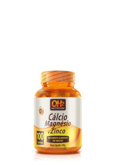 CALCIO, MAGNESIO E ZINCO + VIT D - 1400MG COM 100 TABLETES