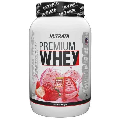 PREMIUM WHEY - 900G MORANGO - NUTRATA
