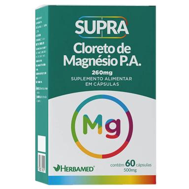 SUPRA CLORETO DE MAGNéSIO P.A. - 500MG 60 CáPSULAS - HERBAMED