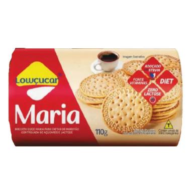 BISCOITO DIET, ZERO LACTOSE MARIA LOWçUCAR 110G