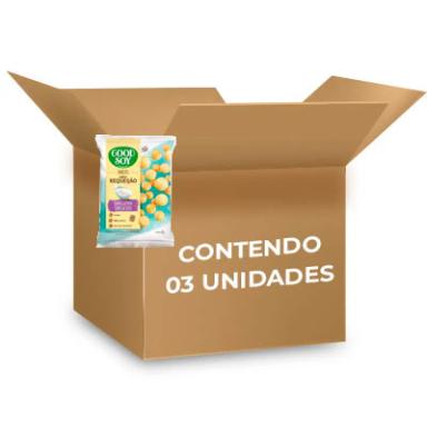 SNACKS DE SOJA GOOD SOY SABOR REQUEIJÃO CONTENDO 3 PACOTES DE 25G CADA