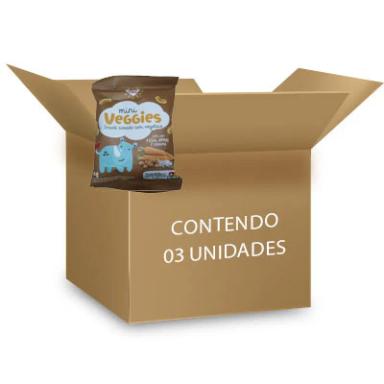 MINI VEGGIES SNACK ASSADO VEGETAIS FEIJãO, ARROZ E CENOURA ZERO GLúTEN, NHAMI MAMI CONTENDO 3 UNIDADES DE 18G CADA