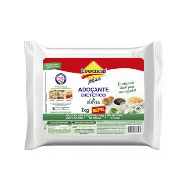 ADOçANTE LOWçUCAR PLUS COM STéVIA FORNO E FOGãO REFIL 1KG