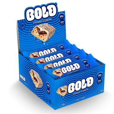 BOLD BARRA DE PROTEíNA COOKIES &amp;amp;AMP; CREAM CONTENDO 12 UNIDADES DE 60G CADA
