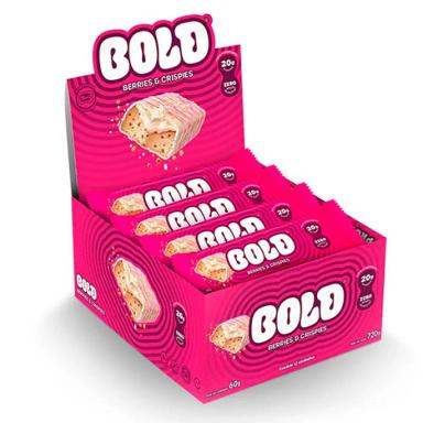 BOLD BARRA DE PROTEíNA BERRIES &amp;amp;AMP; CRISPIES CONTENDO 12 UNIDADES DE 60G CADA