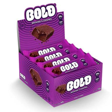 BOLD BARRA DE PROTEíNA BROWNIE &amp;amp;AMP; CRISPIES CONTENDO 12 UNIDADES DE 60G CADA