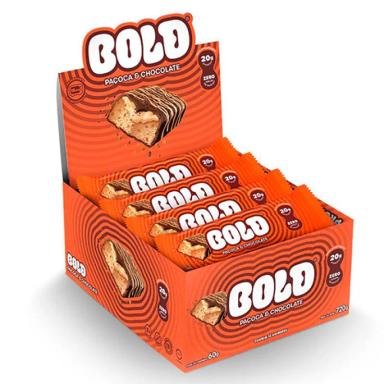 BOLD BARRA DE PROTEíNA PAçOCA &amp;amp;AMP; CHOCOLATE CONTENDO 12 UNIDADES DE 60G CADA