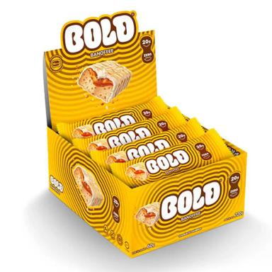 BOLD BARRA DE PROTEíNA SABOR BANOFFEE CONTENDO 12 UNIDADES DE 60G CADA