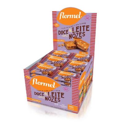 DOCE DE LEITE COM NOZES ZERO FLORMEL CONTENDO 24 UNIDADES