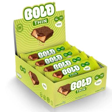 BOLD THIN BARRA DE PROTEíNA BOMBOM DE COCO CONTENDO 12 UNIDADES DE 40G CADA