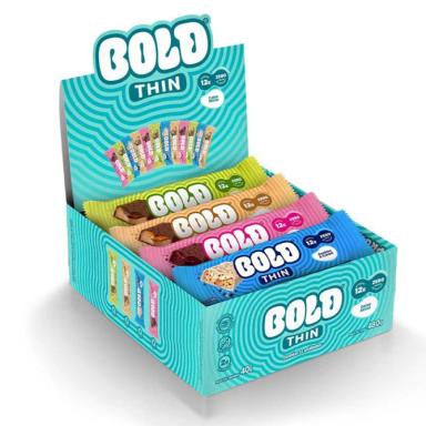 BOLD THIN BARRA DE PROTEíNA SABORES SORTIDOS CONTENDO 12 UNIDADES DE 40G CADA