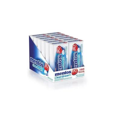 MENTOS CLEAR BREATH PEPPERMINT LATA 50 BALAS CONTENDO 12 LATINHAS DE 35G CADA