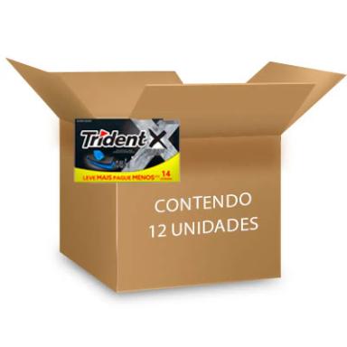 TRIDENT EMBALAGEM ECONôMICA FRESH INTENSE PRETO 14 UNIDADES CONTENDO 12 CAIXINHAS DE 26,6G CADA