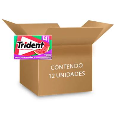 TRIDENT EMBALAGEM ECONôMICA MELANCIA 14 UNIDADES CONTENDO 12 CAIXINHAS DE 25,2G CADA