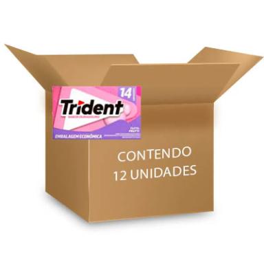 TRIDENT EMBALAGEM ECONôMICA TUTTI-FRUTTI 14 UNIDADES CONTENDO 12 CAIXINHAS DE 25,2G CADA