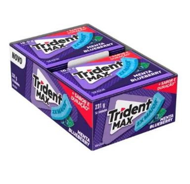 TRIDENT MAX MENTA BLUEBERRY 2X MAIOR CONTENDO 14 UNIDADES