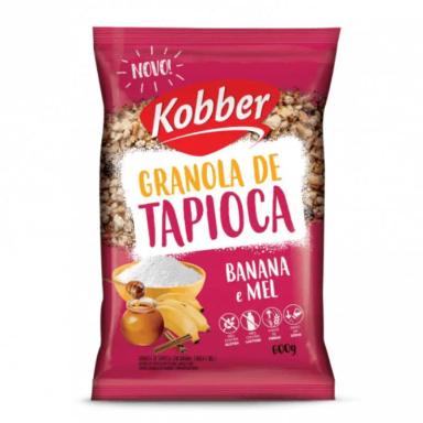 GRANOLA DE TAPIOCA SEM GLúTEN, SEM LACTOSE BANANA E MEL KOBBER 200G