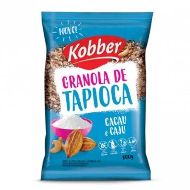 GRANOLA DE TAPIOCA SEM GLúTEN, SEM LACTOSE CACAU E CAJU KOBBER 200G