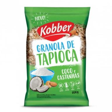 GRANOLA DE TAPIOCA SEM GLúTEN, SEM LACTOSE COCO E CASTANHAS KOBBER 200G