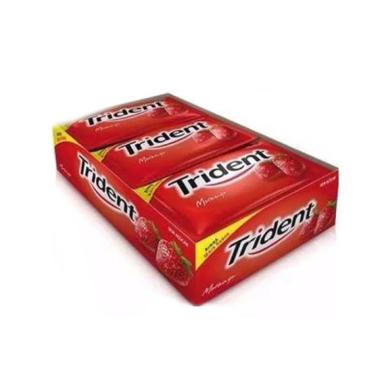 TRIDENT GOMA DE MASCAR SABOR MORANGO CONTENDO 21 UNIDADES