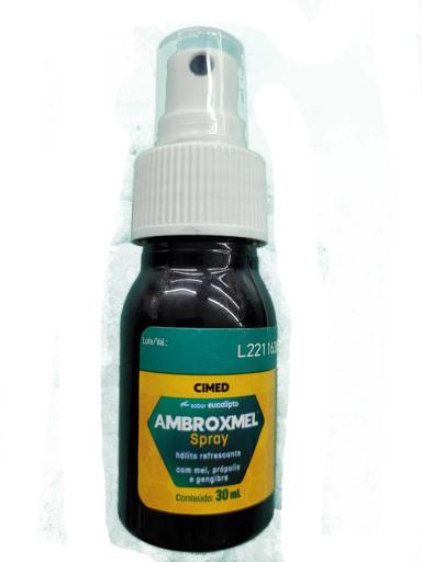 SPRAY PARA GARGANTA EXTRATO DE MEL, PRóPOLIS E GENGIBRE AMBROXMEL SABOR EUCALIPTO 30ML