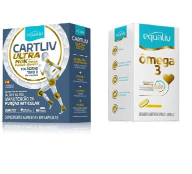 KIT VITAMINA CARTILIV ULTRA MDK + ÔMEGA 3 - EQUALIV