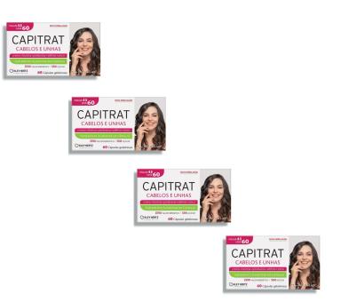 KIT 4 CAPITRAT CABELOS E UNHAS  COM 60CAPS - KLEY HERTZ