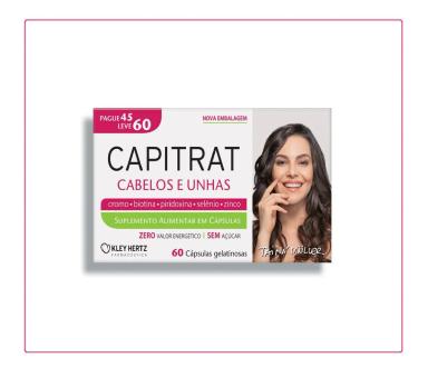 CAPITRAT CABELOS E UNHAS  COM 60CAPS - KLEY HERTZ