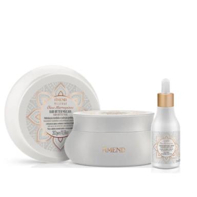 KIT AMEND ÓLEOS MARROQUINOS MILLENAR MáSCARA E ELIXIR NUTRITIVO 75ML.