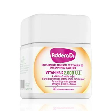 SUPLEMENTO ALIMENTAR ADDERA D3 2.000UI COM 30 COMPRIMIDOS