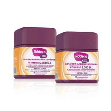 KIT VITAMINA D ADDERA CAL 2.000UI COM 30 COMPRIMIDOS