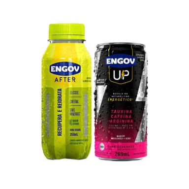 KIT ENGOV AFTER CITRUS 250ML + ENGOV UP MORANGO E KIWI LATA 269ML