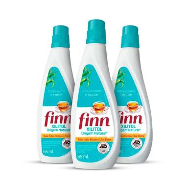 KIT COM 3 FINN XILITOL LíQUIDO 65ML
