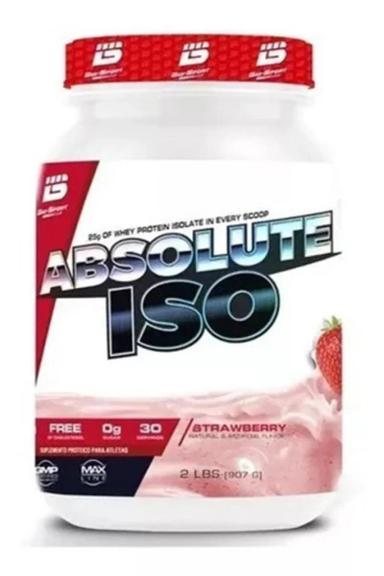 WHEY PROTEIN ISOLADO ABSOLUTE ISO 907G(2LBS) BIO SPORT SABOR MORANGO