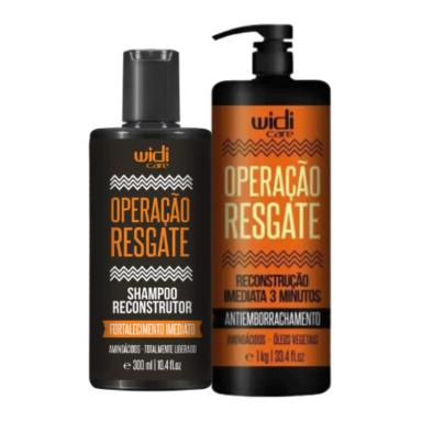 WIDI KIT OPERAçãO RESGATE SHAMPOO RECONSTRUTOR 300ML, RECONSTRUçãO 1KG (2 PRODUTOS)