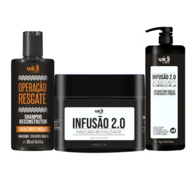 WIDI KIT OPERAçãO RESGATE SHAMPOO RECONSTRUTOR 300ML, INFUSãO 2.0 ACIDIFICANTE 1KG, INFUSãO 2.0 MáSCARA 300G (3 PRODUTOS