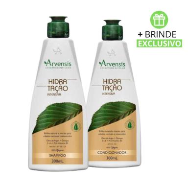 KIT ARVENSIS HIDRATAçãO PROFUNDA SHAMPOO 300ML E CONDICIONADOR 300ML + BRINDE (2 PRODUTOS)