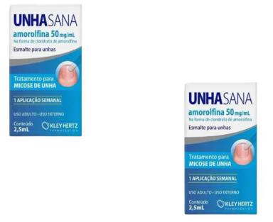 KIT 2 ESMALTES UNHA SANA 2,5ML - KLEY HERTZ