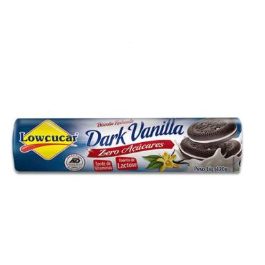 BISCOITO RECHEADO DARK VANILLA ZERO LACTOSE, ZERO AçúCAR LOWçUCAR 120G