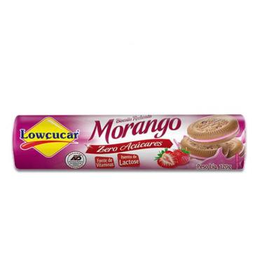 BISCOITO RECHEADO MORANGO ZERO LACTOSE, ZERO AçúCAR LOWçUCAR 120G