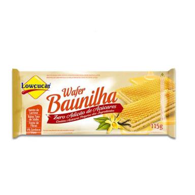 BISCOITO WAFER BAUNILHA ZERO LACTOSE, ZERO AçúCAR LOWçUCAR 115G