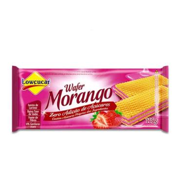 BISCOITO WAFER MORANGO ZERO LACTOSE, ZERO AçúCAR LOWçUCAR 115G