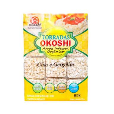 TORRADA ORGâNICA ZERO GLúTEN CHIA E GERGELIM OKOSHI COM 75G