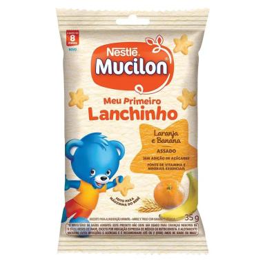 BISCOITO MEU PRIMEIRO LANCHINHO MUCILON LARANJA E BANANA 35G