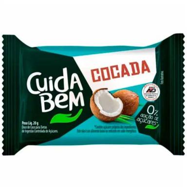 COCADA ZERO AçúCAR CUIDA BEM UNIDADE DE 20G